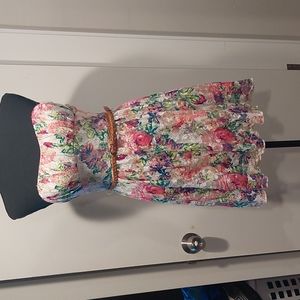 Strapless flower dress sz M